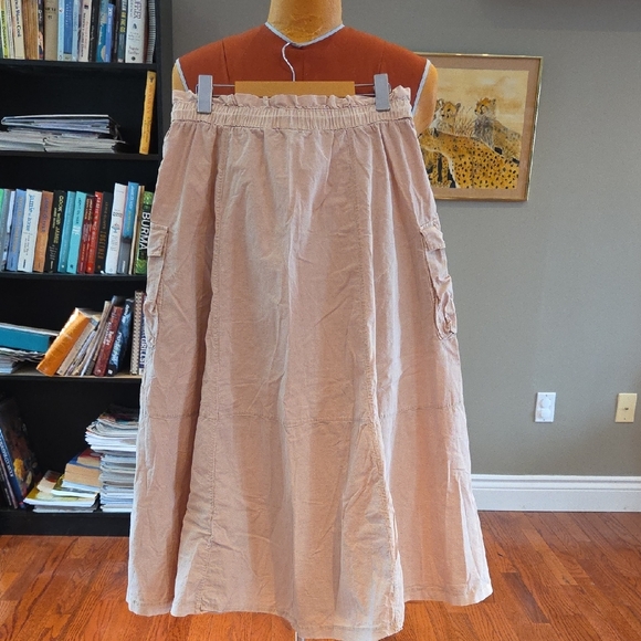 Zara Beige Elastic Waist Skirt - Picture 3 of 7